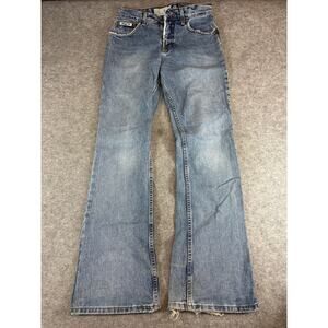 Vintage Y2K Lei Denim Jeans Womens 5 Blue Flared Medium Wash Streetwear Casual